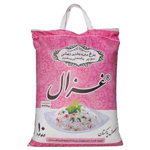 برنج پاکستانی دانه بلند غزال صورتی کیسه 10 کیلویی